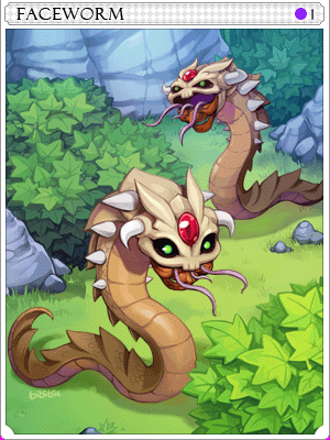 Faceworm Card illustration