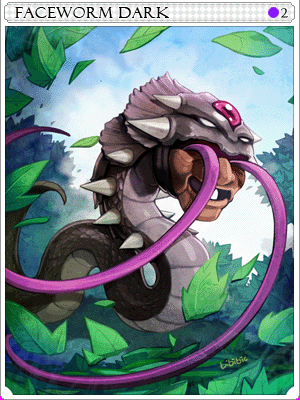 Dark Faceworm Card illustration