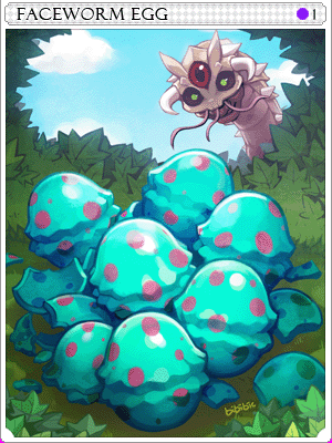 Faceworm Egg Card illustration