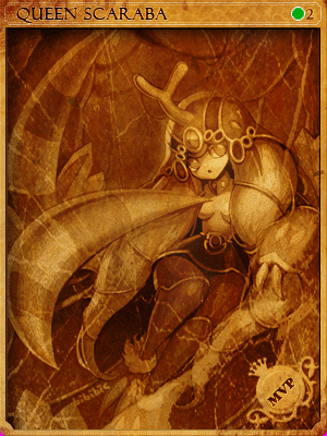 Sealed Q Scaraba Card illustration
