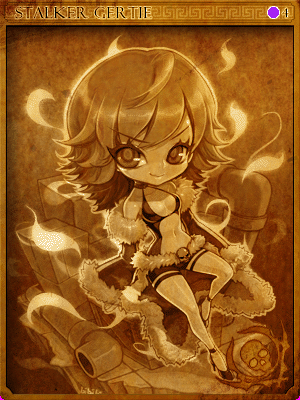 Sealed Stalker Gertie Card illustration