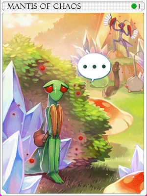 Chaotic Mantis Card illustration