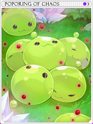 Chaotic Poporing Card illustration