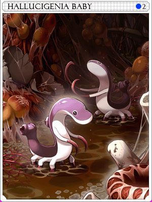 Hallucigenia Baby Card illustration