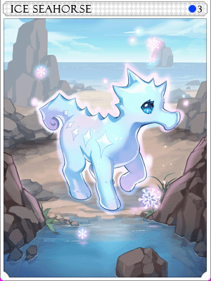 Ice Seahorse Card illustration