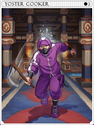 Yoster Cooker Card illustration