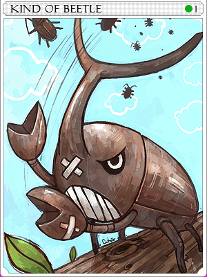 투구벌레 카드 illustration
