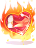 Red Flame Heart Gem