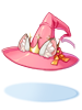 Red Cat Ears Witch Hat