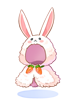 Costume: Fluffy Rabbit Cape