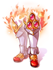 Flame Flower Magical Boots