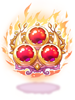 Flame Flower Magical Brooch
