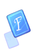 Blue F Card
