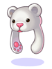 크리스마스 흰곰 모자