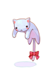 Costume: White Drooping Cat