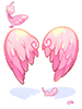 Costume Pink Cupid Wing